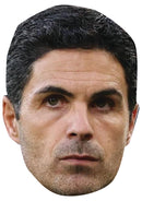 Mikel Arteta Arsenal Face Mask – Arsenal Manager Celebrity Card Mask – Celebrity Mask for Stag Do, Hen Night, Fancy Dress & Costume Parties – Funny Adult Card Mask