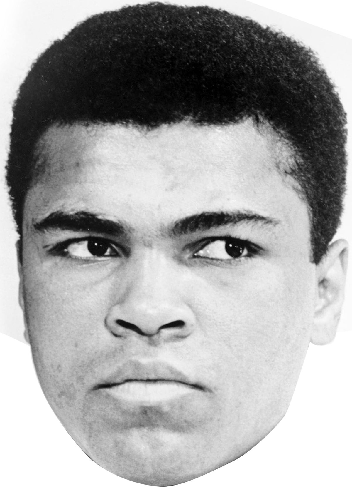 Muhammad Ali (Black & White) Face Mask – Fancy Dress Cardboard Costume Mask – Muhammad Ali face mask