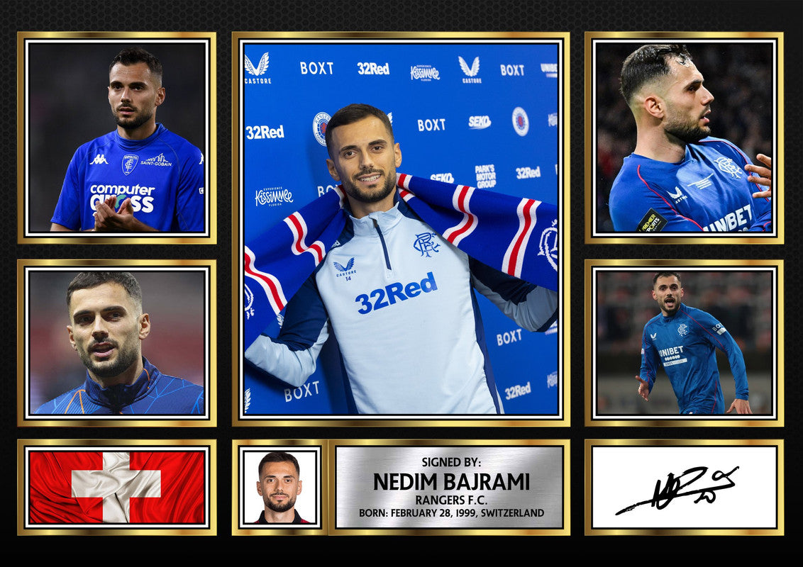 Nedim Bajrami Printed Signature Poster