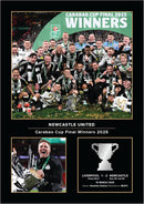 Newcastle United Carabao Cup 2025 Signed Poster Print – Wembley Trophy Celebration Wall Art with Team Photo – Premier League Memorabilia for Fans & Collectors