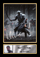Matt Damon The Odyssey Inspired Signed Poster Print – Odysseus Movie Wall Art – Epic Fantasy Film Collectible – Gift for Movie Fans and Collectors