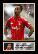 Omari Hutchinson Printed Autograph Poster – England & Nottingham Forest Football Star Wall Art – Soccer Player Memorabilia Poster Print