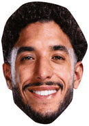 Omar Marmoush Manchester City Face Mask – Football Player Celebrity Card Mask – Celebrity Mask for Stag Do, Hen Night, Fancy Dress & Costume Parties – Funny Adult Card Mask