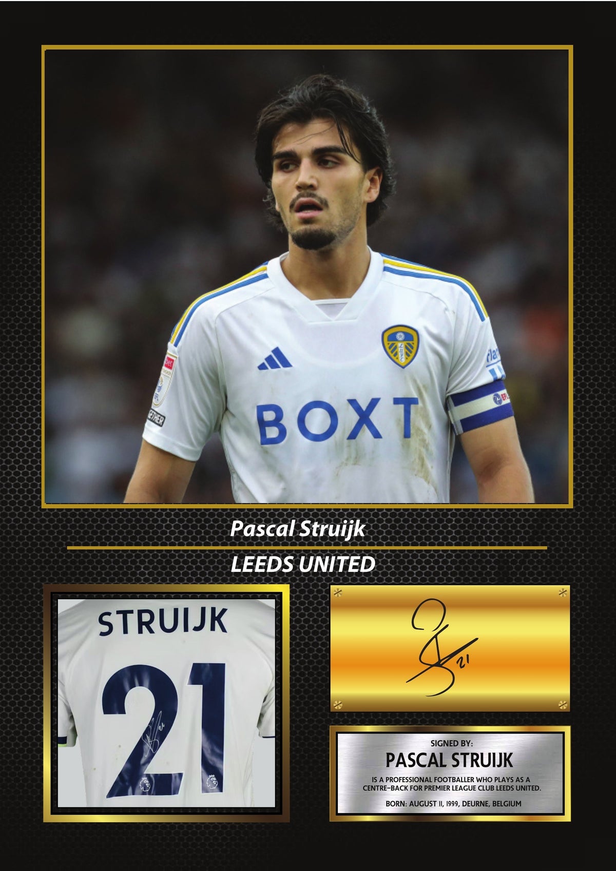 Pascal Struijk Leeds United Poster Print – Football Wall Art Perfect Gift for Football Fans – Pascal Struijk Leeds United Poster Print