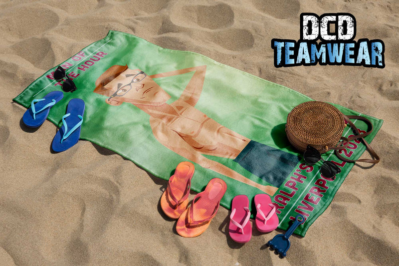Personalised Weak Skinny Bloke Stag Do Beach Towel