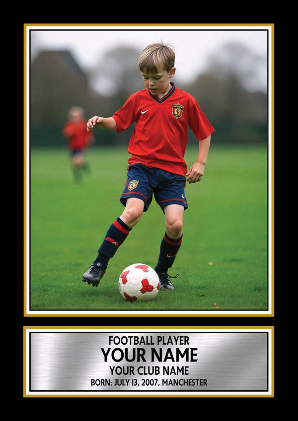 Personalised football picture poster print