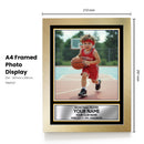 Personalised Basketball Printed Display - Custom Image and Date of Birth - Unique Personalised Gift