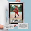 Personalised Basketball Printed Display - Custom Image and Date of Birth - Unique Personalised Gift