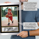 Personalised Basketball Printed Display - Custom Image and Date of Birth - Unique Personalised Gift