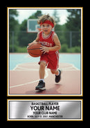 Personalised Basketball Printed Display - Custom Image and Date of Birth - Unique Personalised Gift