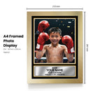 Personalised Boxing Printed Display - Custom Image and Date of Birth - Unique Personalised Gift