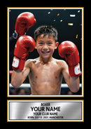 Personalised Boxing Printed Display - Custom Image and Date of Birth - Unique Personalised Gift