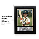 Personalised Cricket Printed Display - Custom Image and Date of Birth - Unique Personalised Gift