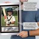Personalised Cricket Printed Display - Custom Image and Date of Birth - Unique Personalised Gift