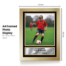 Personalised Football Printed Display - Custom Image and Date of Birth - Unique Personalised Gift