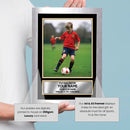 Personalised Football Printed Display - Custom Image and Date of Birth - Unique Personalised Gift
