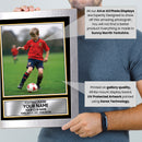 Personalised Football Printed Display - Custom Image and Date of Birth - Unique Personalised Gift