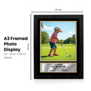 Personalised Golf Printed Display - Custom Image and Date of Birth - Unique Personalised Gift