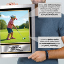 Personalised Golf Printed Display - Custom Image and Date of Birth - Unique Personalised Gift