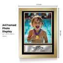 Personalised Swimming Printed Display - Custom Image and Date of Birth - Unique Personalised Gift