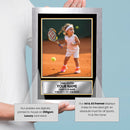 Personalised Tennis Printed Display - Custom Image and Date of Birth - Unique Personalised Gift