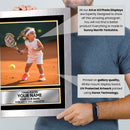 Personalised Tennis Printed Display - Custom Image and Date of Birth - Unique Personalised Gift