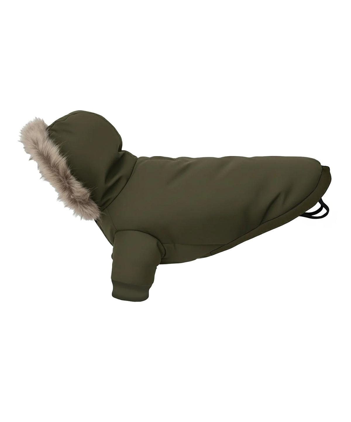 Personalised dog parka jacket plain product shot on white background