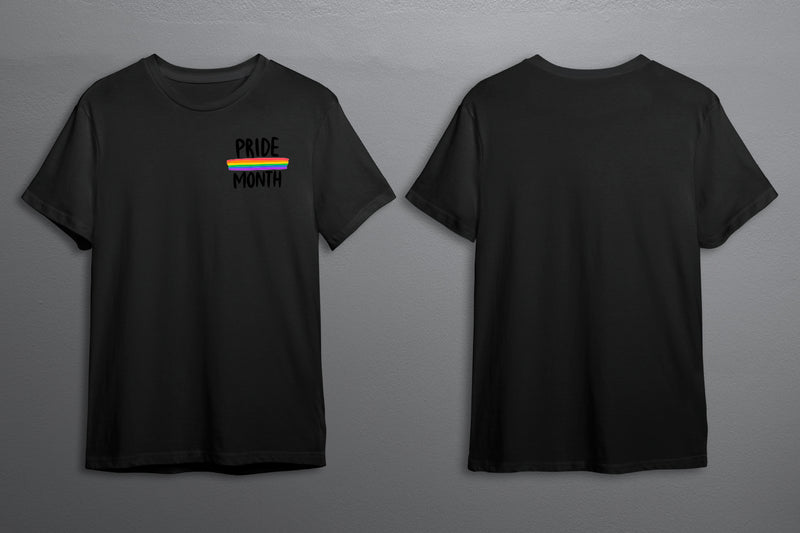 Pride Month LGBTQ+ T-Shirt Unisex - Pride Month - Pride March - LGBTQ+ Clothing-Rainbow Tee-Gay Pride T-Shirt- Black White Tee