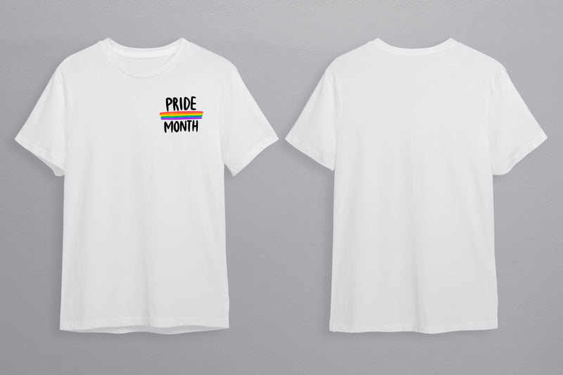 Pride Month LGBTQ+ T-Shirt Unisex - Pride Month - Pride March - LGBTQ+ Clothing-Rainbow Tee-Gay Pride T-Shirt- Black White Tee