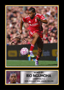 Rio Ngumoha Liverpool FC Poster – Printed Autograph Football Wall Art – Young Star Soccer Print – Liverpool Fan Gift Sports Decor