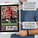 Rio Ngumoha Liverpool FC Poster – Printed Autograph Football Wall Art – Young Star Soccer Print – Liverpool Fan Gift Sports Decor