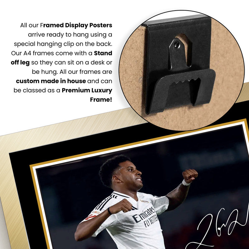 Rodrygo Signed Autograph Poster Print – Real Madrid & Brazil Football Star – Football Gift Memorabilia