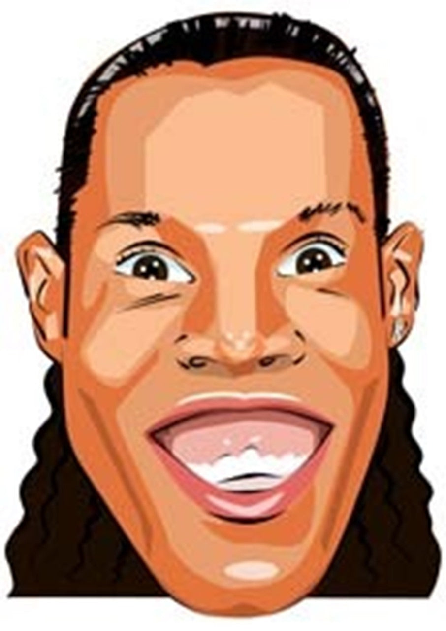 Ronaldinho (Cartoon) Face Mask – Fancy Dress Cardboard Costume Mask – Ronaldinho (Cartoon) Face Mask