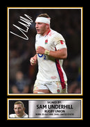 Sam Underhill England Rugby Printed Autograph Poster – Signed Style Wall Art Print – England Rugby Union Flanker Gift – Sports Fan Decor