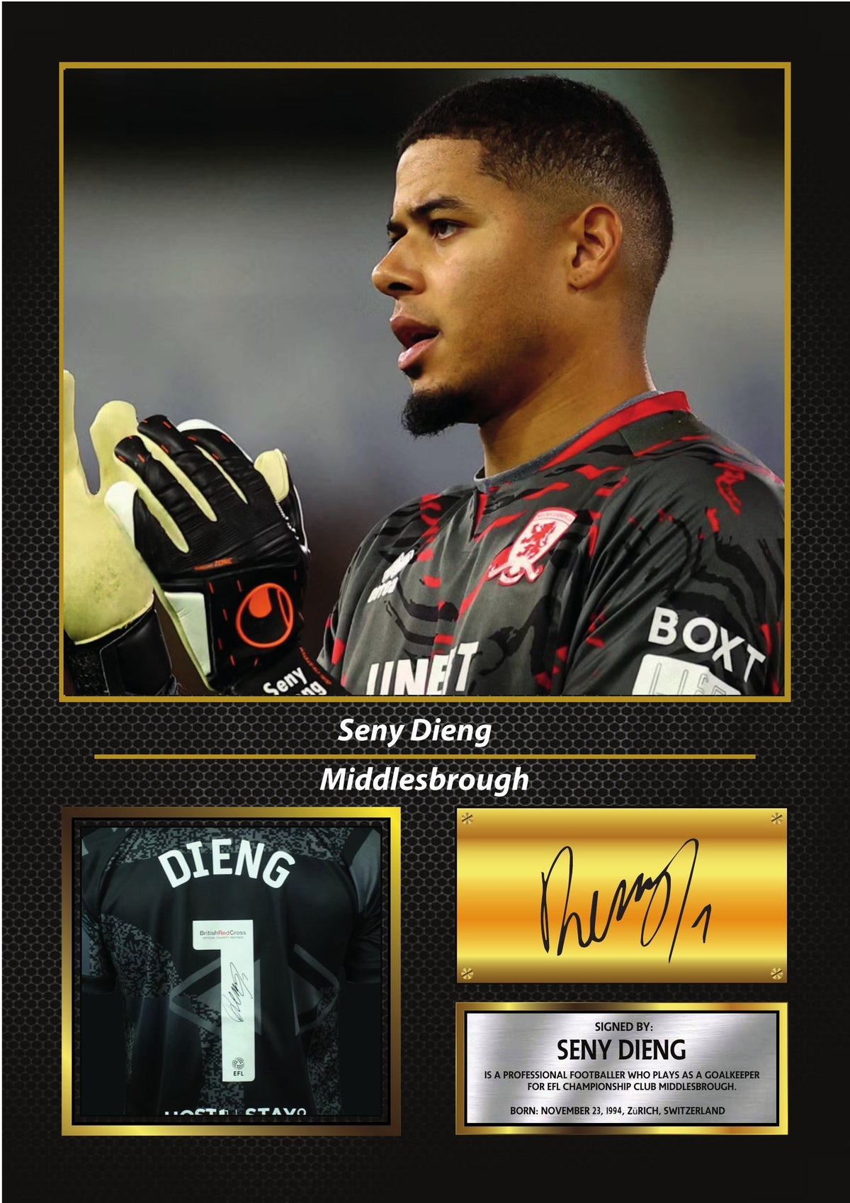Seny Dieng Middlesbrough FC Poster Print – Football Wall Art Perfect Gift for Football Fans – Seny Dieng Middlesbrough FC Poster Print