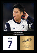 Son Heung-min Icons Signed Poster Print – Tottenham Hotspur Tribute Wall Art with Signature Panel – Premium Football Memorabilia for Fans & Collectors