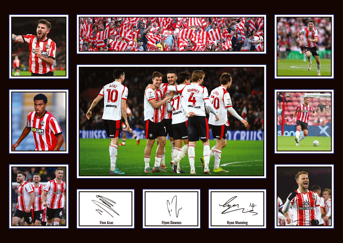 Southampton FC Team 2026 Poster Print – Saints Football Club Wall Art Featuring Finn Azaz, Flynn Downes & Ryan Manning – Southampton FC Team 2026 Poster Print