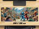 Extra Large Gaming Mouse Mat (800mm x 300mm) - Street Brawl Fighter