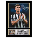 Sven Botman Signed Poster Print – Newcastle United Tribute Wall Art with Signature & Action Pose – Netherlands Defender Memorabilia for Premier League Fans & Collectors