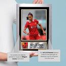 Taylor Hinds Poster Print – Liverpool FC Women’s Midfield Tribute Wall Art with Signature & Bio Plaque – England Football Memorabilia for Fans & Collectors
