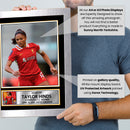 Taylor Hinds Poster Print – Liverpool FC Women’s Midfield Tribute Wall Art with Signature & Bio Plaque – England Football Memorabilia for Fans & Collectors