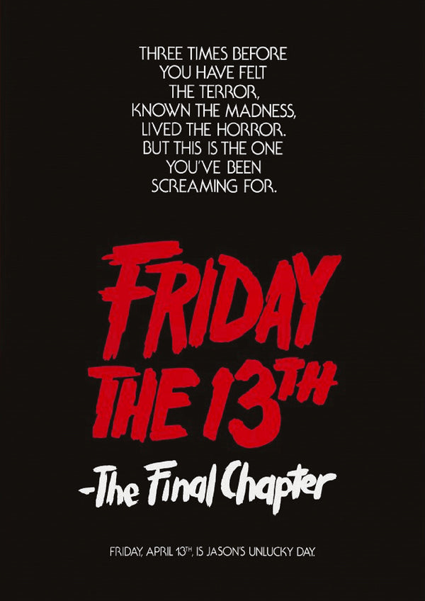 Friday the 13th: The Final Chapter Movie Poster Print