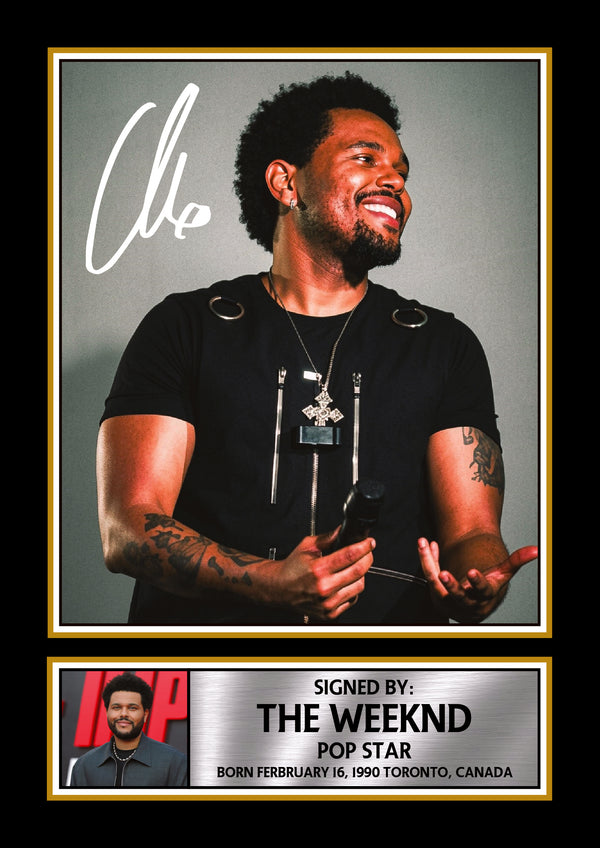 The Weeknd 2026 Printed Signature Poster Print – Celebrity Style Music Wall Art Collectors Gift