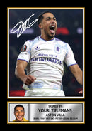 Youri Tielemans Aston Villa Signed Poster Print – Aston Villa FC Football Wall Art – Youri Tielemans Signature Style Poster – Soccer Fan Gift Decor
