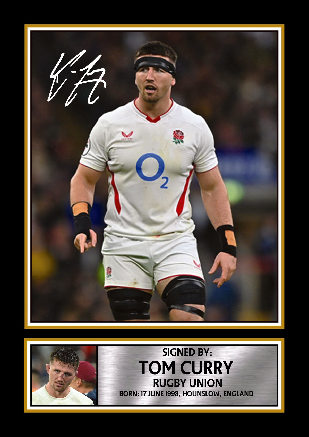 Tom Curry England Rugby Printed Signature Poster – Style Wall Art Print – England Rugby Union Flanker Gift – Sports Fan Decor – Tom Curry England Rugby Printed Signature Poster