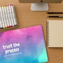 Trust the Process Gaming Mouse Mat – Extra Large 800x300mm Desk Pad – Motivational Aesthetic Mousepad – Anti-Slip Base – Inspirational Desk Decor for Gamers & Creatives