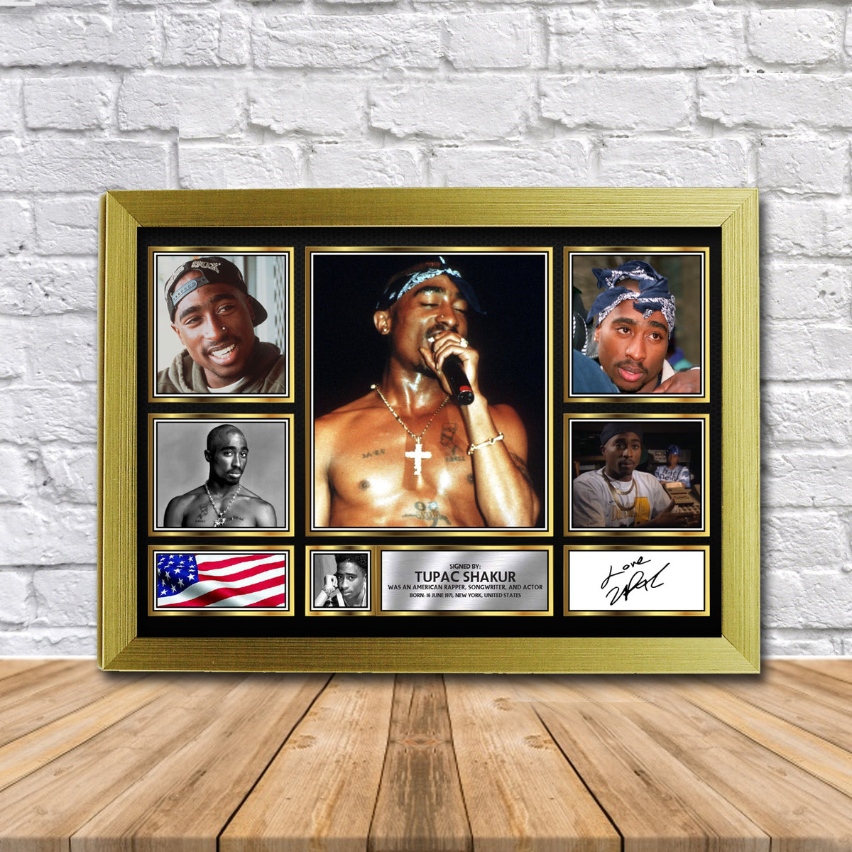 Tupac Shakur (2) Music Gift Framed Printed Signature Star Poster Print Wall Art Gift – Tupac Shakur Music Gift Framed Printed Signature Star Poster Print Wall Art Gift