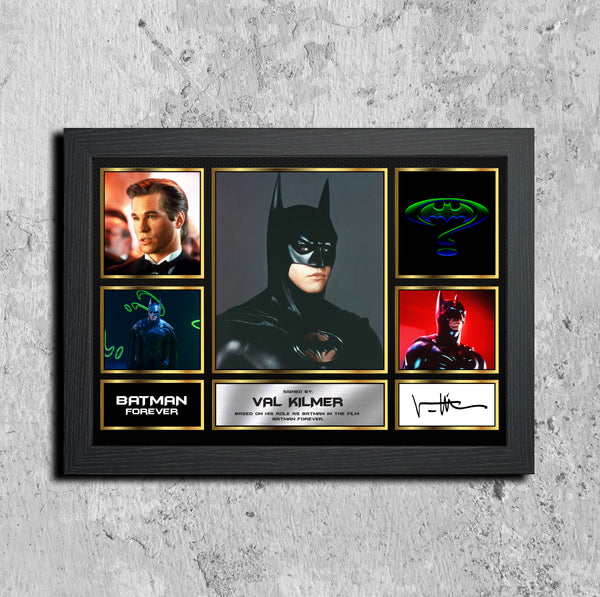 Val Kilmer Batman Forever Printed Signature Framed Poster Print – SPECIAL EDITION (A4 to A1)