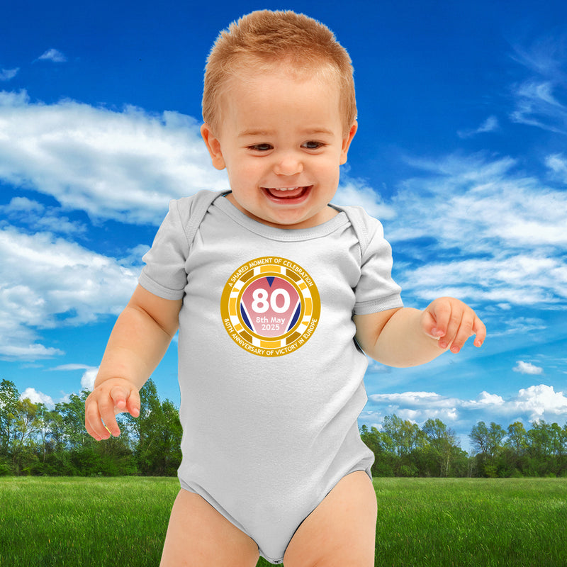 VE Day 80th Anniversary Babygrow Design 2 - Special Edition