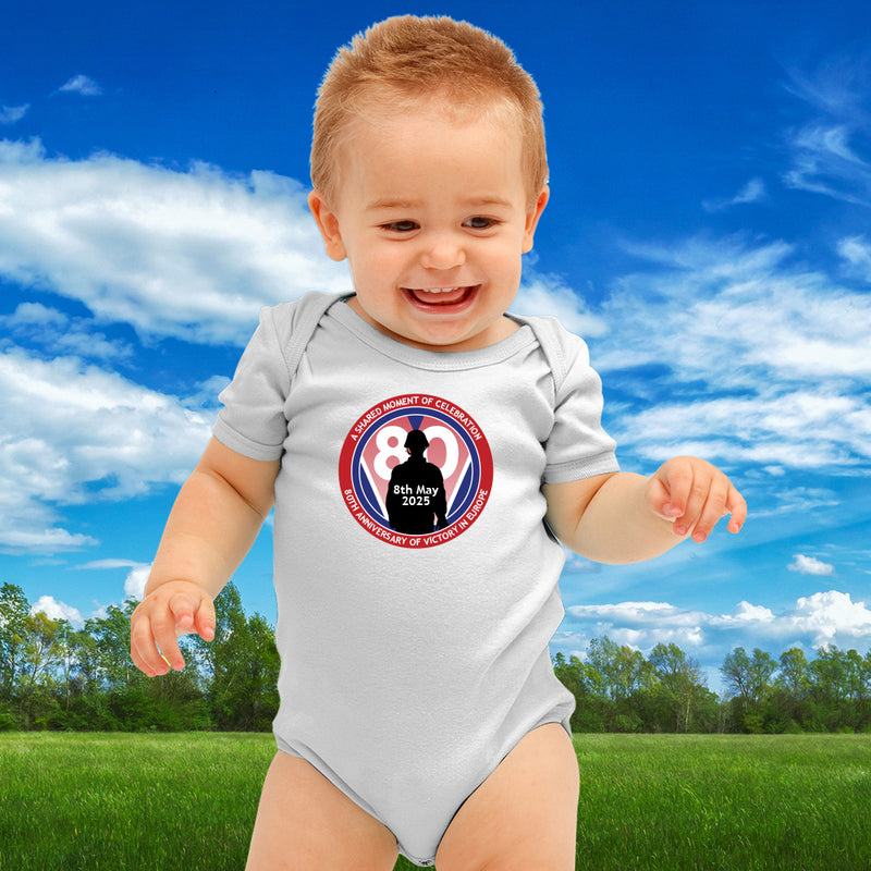 VE Day 80th Anniversary Babygrow Design 4 (Soldier) - Special Edition